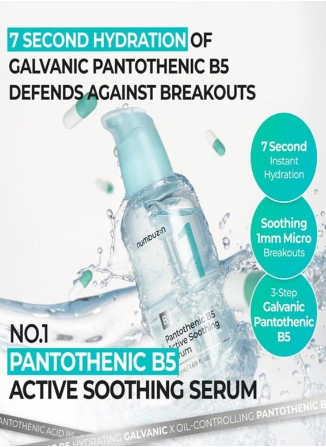 numbuzin NUMBUZIN No.1 Pantothenic B5 Active Soothing Serum - Calming & Hydrating Formula for Sensitive Skin, 50ml  - Image 2