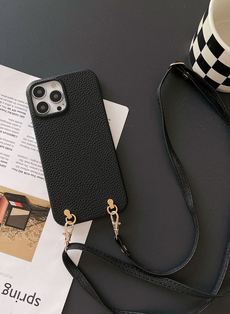 Suteni Back Cover Lychee Leather Phone Case for iPhone  - Image 2