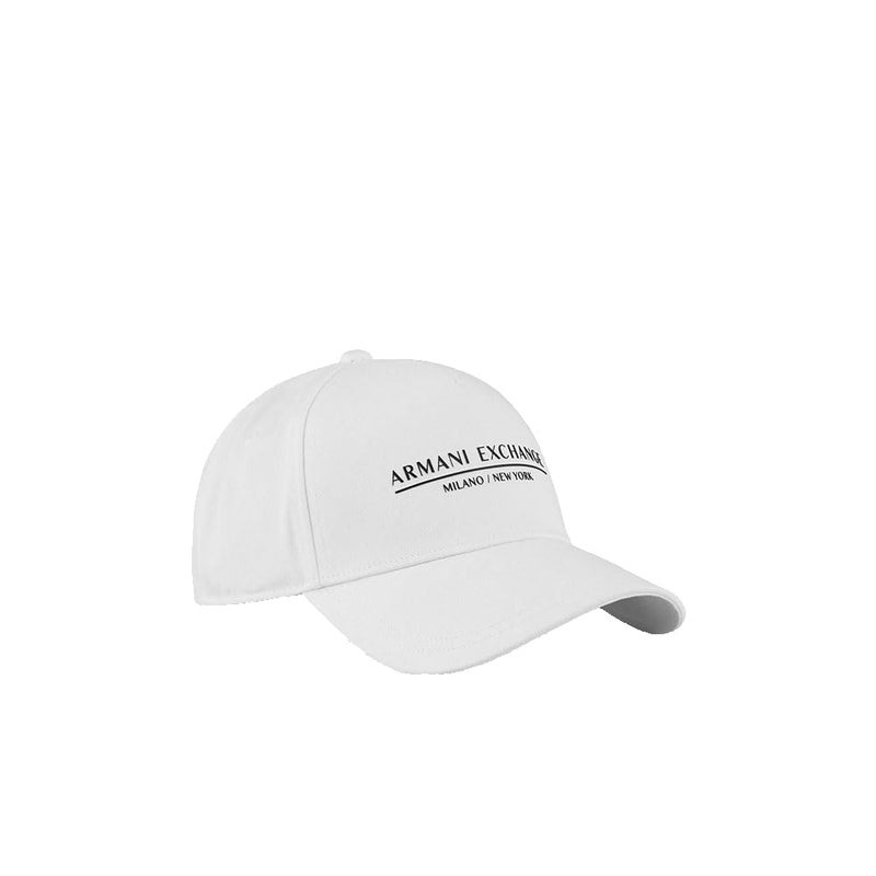 Armani Exchange Men's Milano/New York Logo Baseball Hat, White, One Size - Image 5