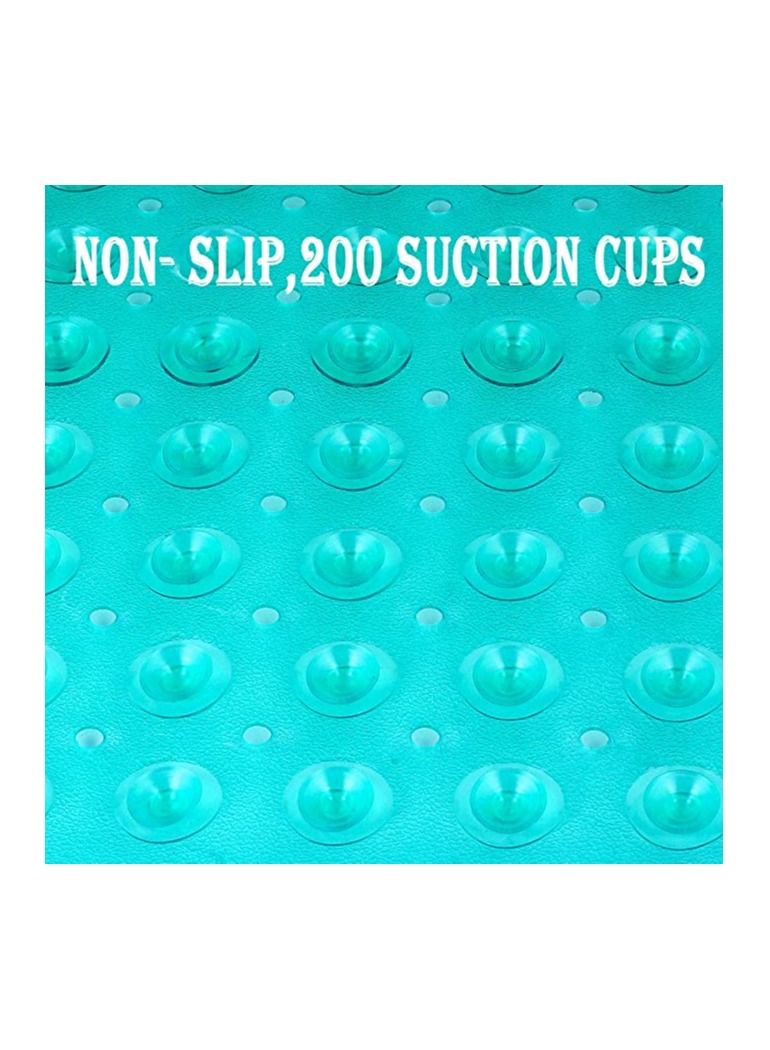 MahMir Non-Slip Bath Tub Shower Mat with Suction Cups and Drain Holes, 40 x 16 inch ( Green )  - Image 4