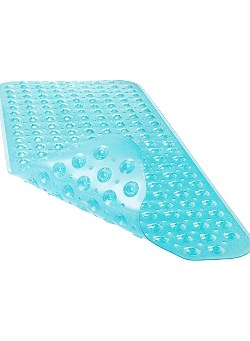 MahMir Non-Slip Bath Tub Shower Mat with Suction Cups and Drain Holes, 40 x 16 inch ( Green )  - Image 1