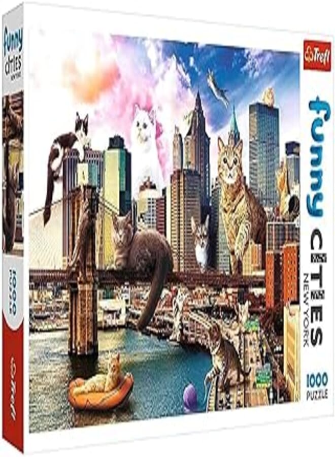 Trefl Cats in New York City Shaped Puzzle - 1000 Pieces, 10595