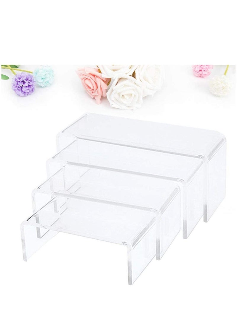 Y&D Acrylic Risers Display Clear Showcase Shelf Figures Buffets Cupcakes Jewelry Stands for Table Decorations  - Image 1
