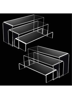 واي آند دي Acrylic Risers Display Clear Showcase Shelf Figures Buffets Cupcakes Jewelry Stands for Table Decorations  - Image 4