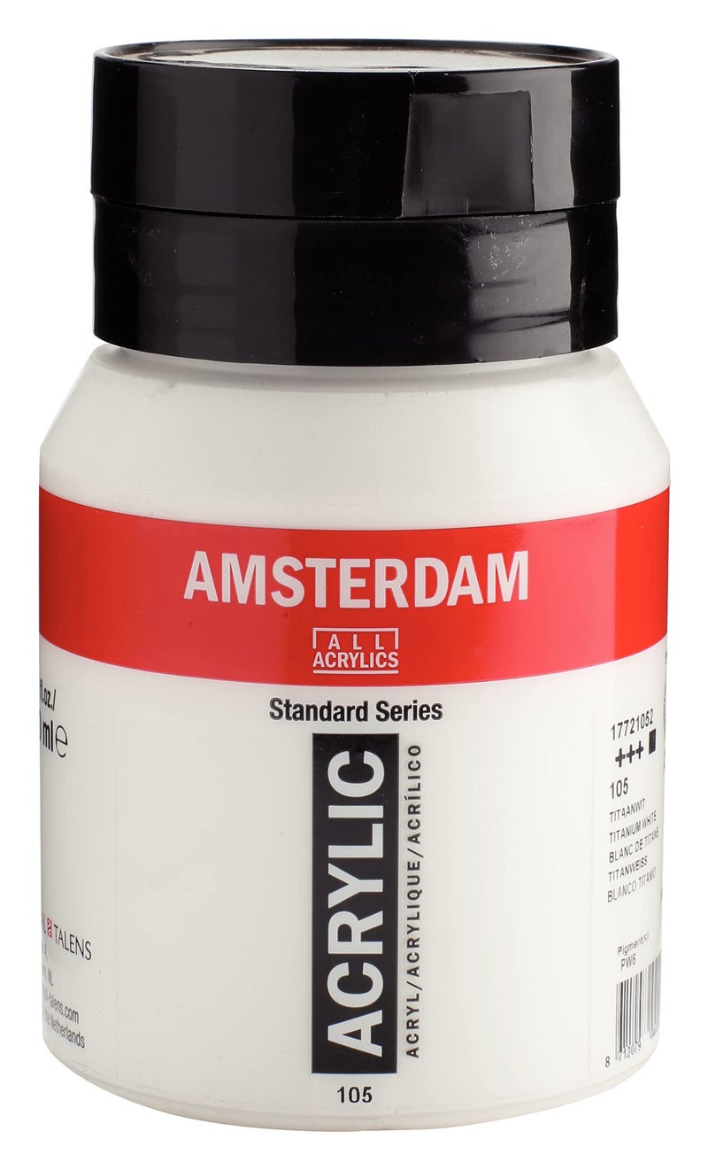 Amsterdam Royal Talens Standard Series Acrylic Color 500ml Jar Titanium White 17091052