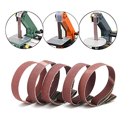 Zivisk 1 Inch x 30 Inch Sanding Belts, 15 Pack Aluminum Oxide, 3 Each of 320/400/600/800/1000 Grits, Dark Red, For Woodworking, Metal Polishing - Image 5
