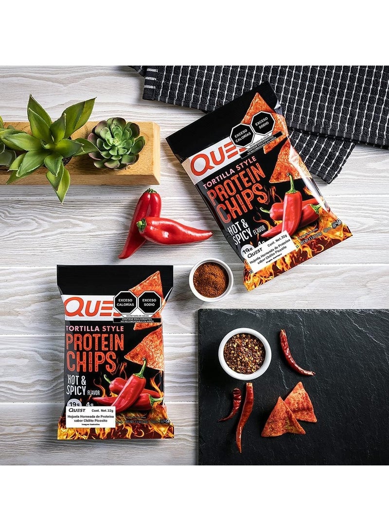 Quest Tortilla Style Protein Chips Hot & Spicy  (Pack of 8) - Image 4