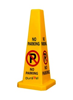 Duravel Duravel No Parking Safety Cone, Yellow Traffic Cone with Warning Symbol, Heavy-Duty Construction, High-Visibility, durable Safety Parking Sign Board with 4 Side View  - Image 2