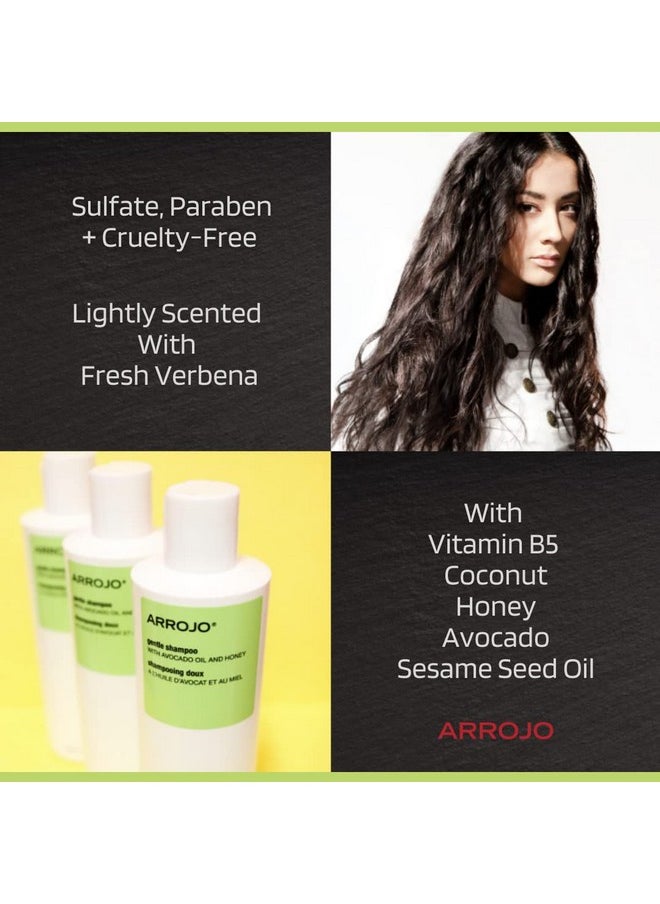 ARROJO Gentle Sulfate Free Shampoo Gentle Shampoo To Repair & Nourish Hair Shampoo W/Vitamin B5 Avocado Oil & Honey Lightly Scented Cleansing Shampoo Paraben Free Shampoo  - Image 4