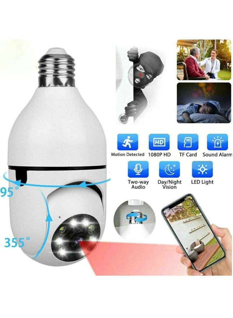 Generic 360° WiFI camera Light Bulb Home Security Cam Wireless Night Vision CCTV Monitor - Image 1