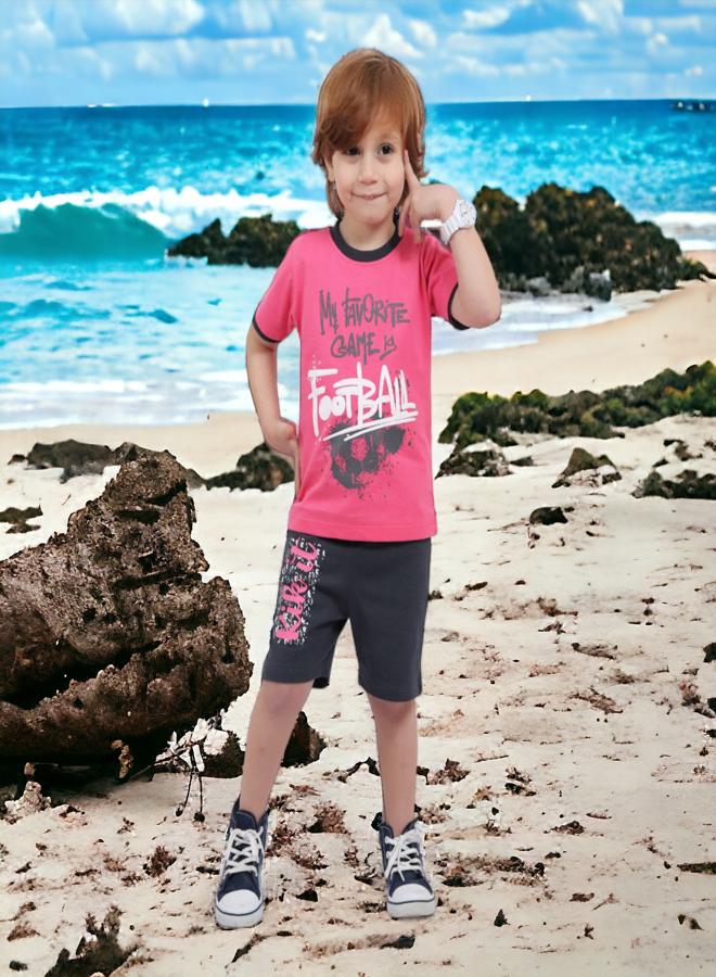 CHOiCE Chic Boys' Pajamas Crafted from Superior Cotton (6 Years Age Group) - Summer Assortment 2024 - Supple Fabrics and Striking Colors for a Polished and Soothing Style, Available in 🌈 CHOICE - Image 2