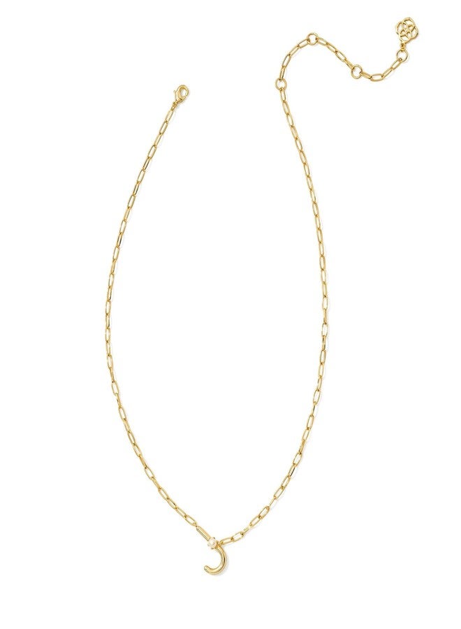 Kendra Scott Womens Pearl Letter J Short Pendant Necklace Gold White Pearl One Size - Image 1