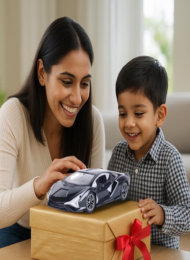 Popsugar Door Opening Remote Control Car|Rechargeable 1200mAh Lithium Battery|C-Type Charging|75-Min Runtime|2.4G Long Range Remote (100+ ft)|HighSpeed RC Car|Gift for Kids|Made in India (Black) - Image 3