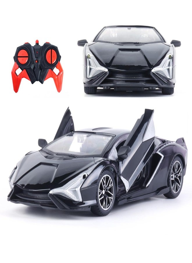 Popsugar Door Opening Remote Control Car|Rechargeable 1200mAh Lithium Battery|C-Type Charging|75-Min Runtime|2.4G Long Range Remote (100+ ft)|HighSpeed RC Car|Gift for Kids|Made in India (Black) - Image 1