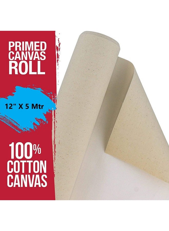 Eascan Art Painting Drawing and Sketch Accessories Primed Painting Canvas Roll 8 Oz (12" x 5Mtr_White) - Image 5