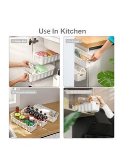 Y&D Under Sink Organizers and Storage 2 PCS - Pull Out Cabinet Organizer Spice Rack Wall Mount Drawers Bathroom Organization Basket  - Image 3