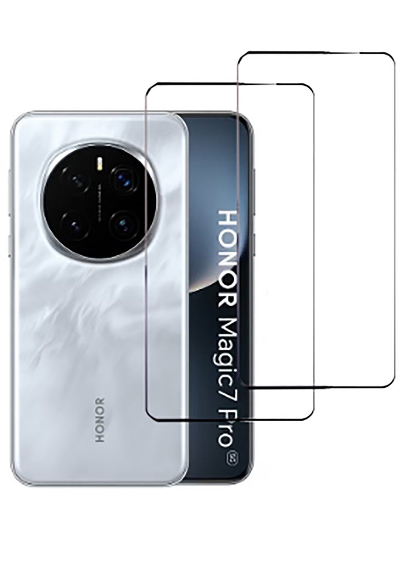 QIRG 2 Pack Honor Magic7 Pro Screen Protector with Ultra Hardness Anti-Scratch Bubble Free Easy Installation Case Friendly Tempered Glass Screen Film - Image 1