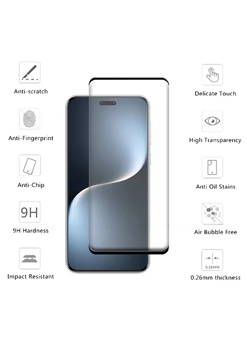 QIRG 2 Pack Honor Magic7 Pro Screen Protector with Ultra Hardness Anti-Scratch Bubble Free Easy Installation Case Friendly Tempered Glass Screen Film - Image 2