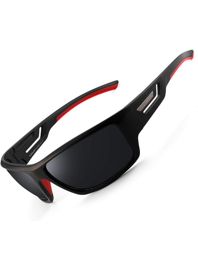 PUKCLAR Polarised Sports Sunglasses for Men Women - Lightweight TR90 Frame, UV400 Protection, Spring Hinges for Driving Cycling Running - Image 4