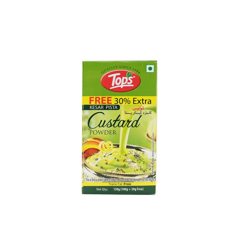 Tops Custard Kesar Pista 130G - Mono Carton - Image 1