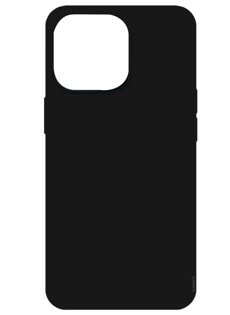 CATANES Silicone Case Cover for Apple iPhone 15 Plus, Slim Protective Cover with Microfiber Lining, Drop Protection - Black - Image 1