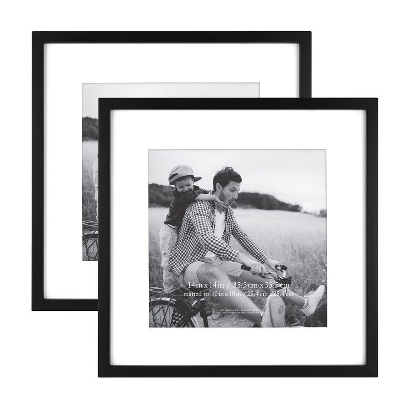 MCS East Village Frame Black 14 x 14 in matted to 10 x 10 in 2 pk
