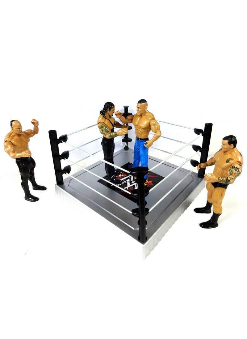 WWE GR Flexforce Wrestlers with 4-Piece of Random Characters And A Ring