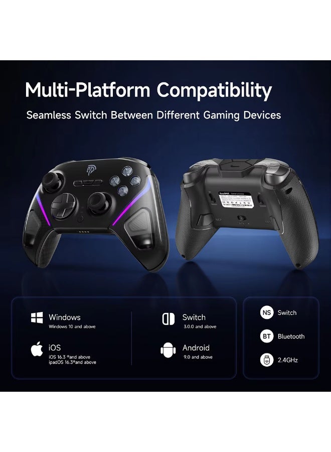 EasySMX D10 Wireless Gamepad Bluetooth Game Controller Compatible with PC/Switch/Phone/Steam, TMR Sticks, Charging Dock - Image 5