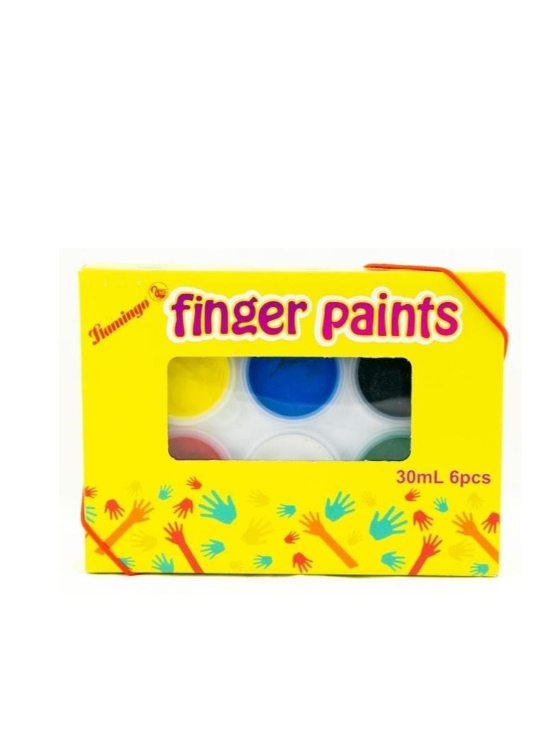 Flamingo 30ML FINGER PAINTS 6PC