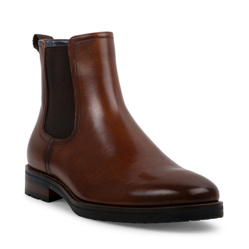 Steve Madden Men's Sverne Chelsea Boot, Tan Leather, 13 - Image 2