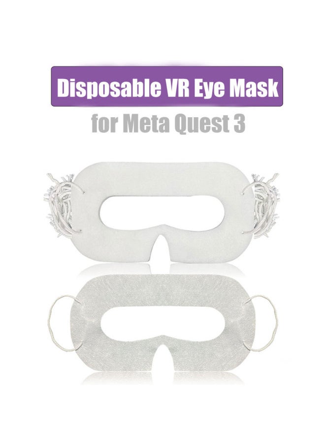 Generic Applicable Meta Oculus Quest 3 Disposable VR Eye Mask VR Headset Accessories Sweat-wicking Breathable Eye Mask-Color:100PCs White-Size:Meta Quest3  - Image 2