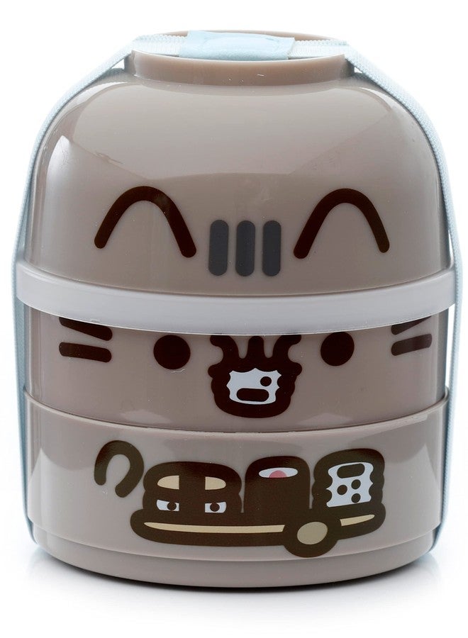 Puckator Pusheen Round Bento Lunch Box - Cat, Unique - Image 1