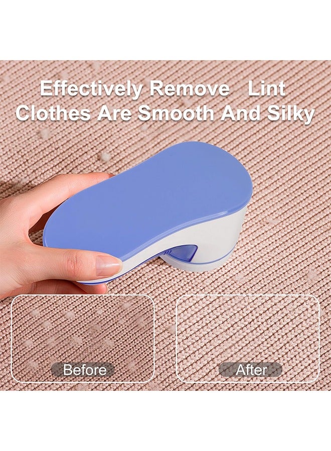 تشيجو ماكينة حلاقة لإزالة شعر الأقمشة تعمل بالبطارية، مزيل شعر الملابس، حبوب إزالة شعر الملابس القابلة لإعادة الشحن، مزيل شعر كهربائي، ماكينة حلاقة السترات لإزالة الشعر، أريكة، ألعاب محشوة، أثاث، 5 شفرات قابلة للاستبدال، أزرق أبيض - Image 4