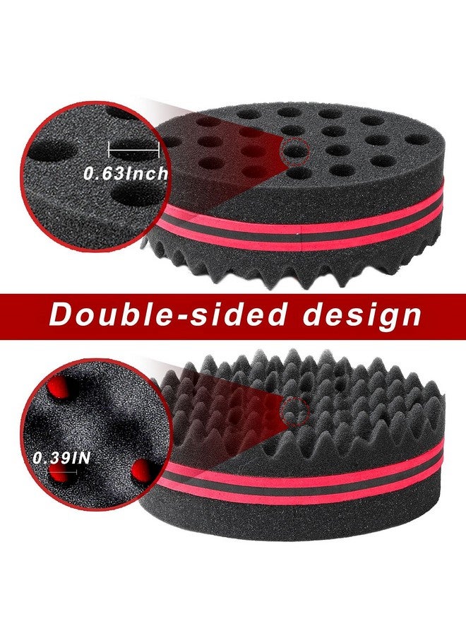 Supaze Upaze 3Pcs Hair Sponge Set For Men Women Curl Brush Twist Sponge For Afro Curls With Metal Afro Pick - Image 3
