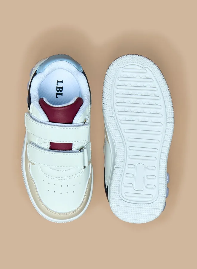 LBL by Shoexpress Boys Panelled Sneakers with Hook and Loop Closure