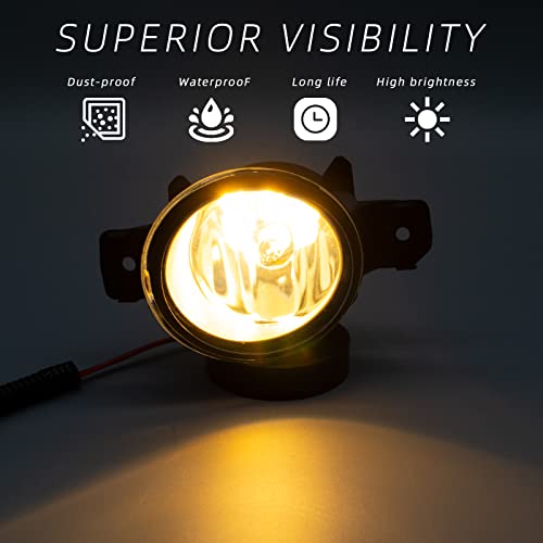 BOXLIGHT Compatible with [2013 2014 2015 Nissan Sentra] Clear Lens Bumper Driving Fog Lights Pair + Wiring + Switch Kit (Clear Lens) - Image 2