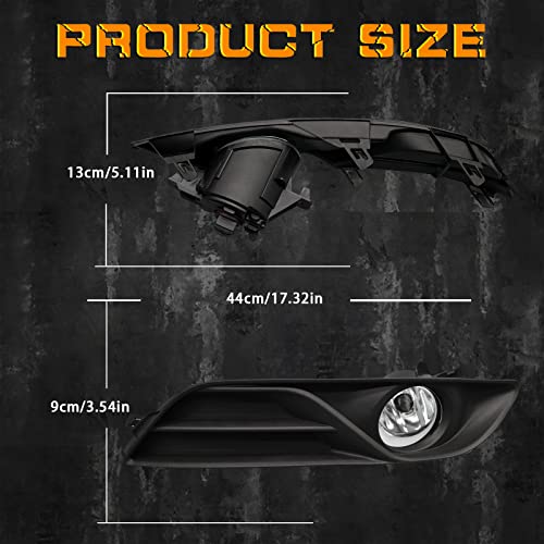 BOXLIGHT Compatible with [2013 2014 2015 Nissan Sentra] Clear Lens Bumper Driving Fog Lights Pair + Wiring + Switch Kit (Clear Lens) - Image 5