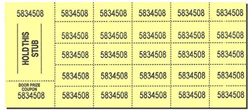 Auction Tickets - 500 Sheets - Yellow - Image 5