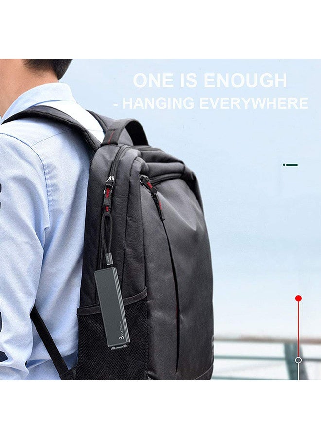 جيكومو كابل شحن محمول 3 في 1 مضفر من النايلون، سلك شحن سريع متوافق مع Micro أجهزة USB/Type-C/i-Products (أسود) - Image 5