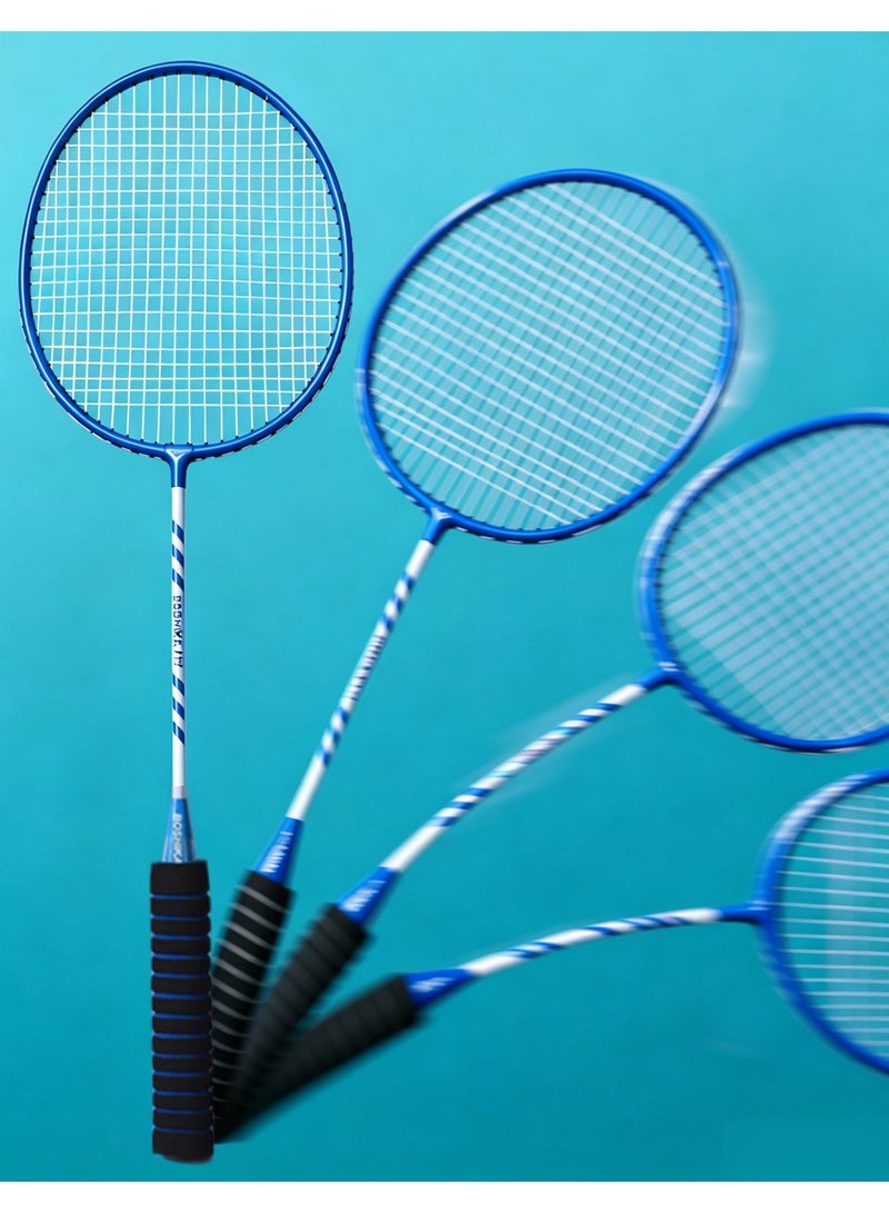 Boshika Blue Double Badminton Racquet Set – Lightweight Set, includes 3 shuttlecocks and a racket bag. - Image 3