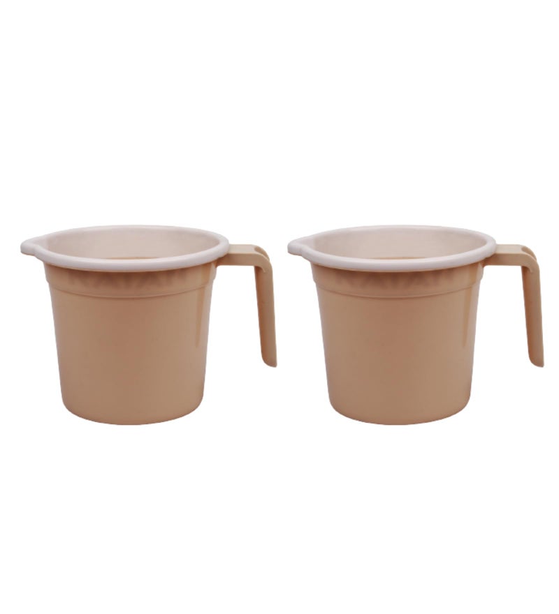 Regalo Plastic Bathroom Mug (1Ltr, Ivory) - Image 1