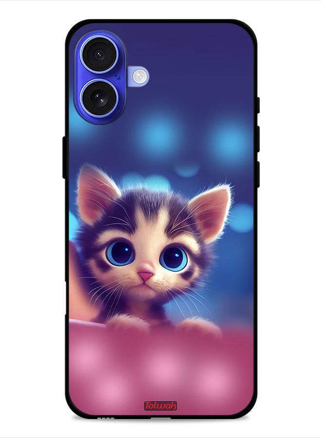 Tolwak Apple iPhone 16 Plus Protective Case Cover Little Cat - Image 1