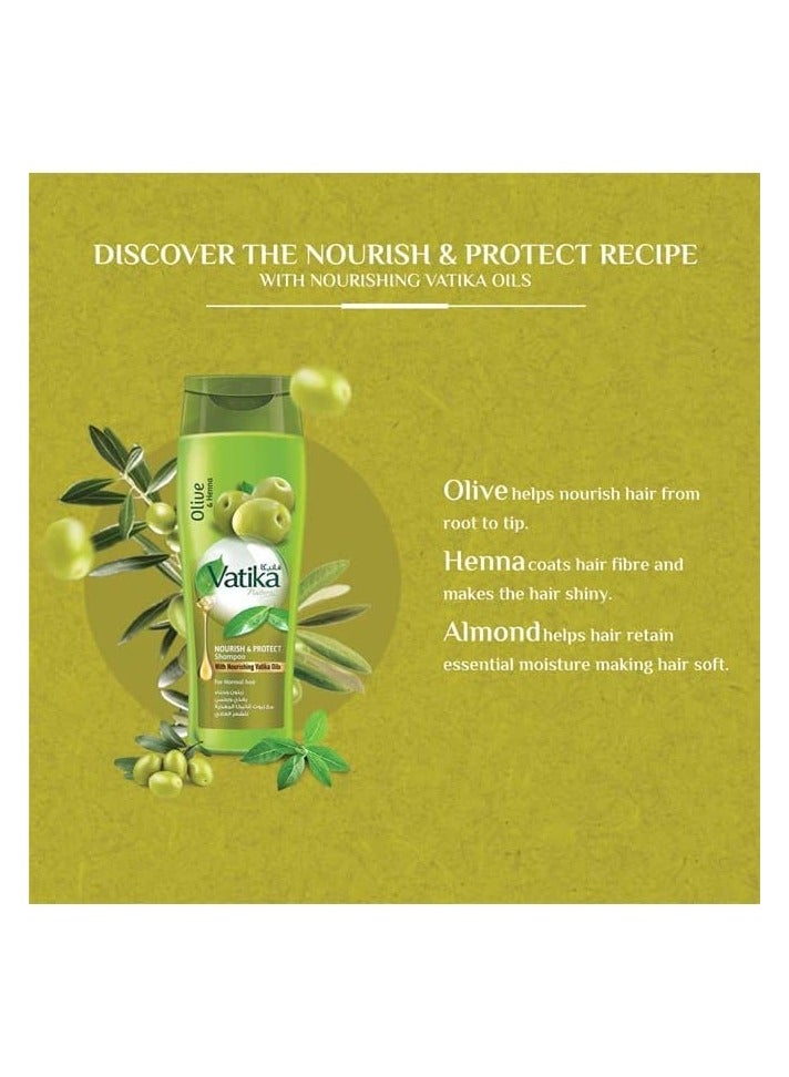فاتيكا شامبو طبيعي للشعر العادي 400 مل (زيتون وحناء) - Image 3