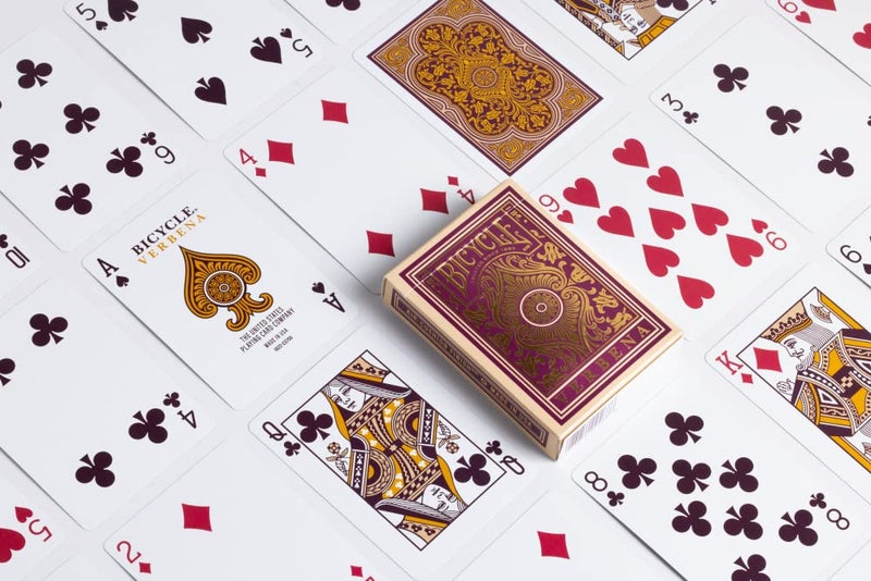 Bicycle Verbena Floral Premium Playing Cards, Gold Foil, 1 Deck - Image 2
