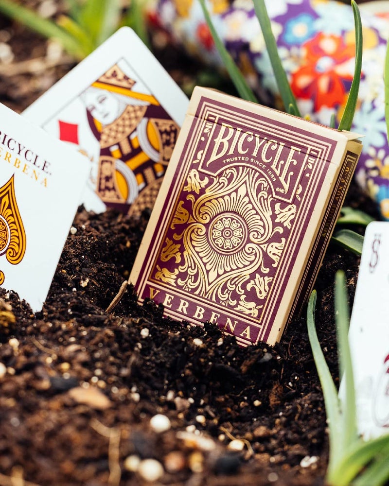 Bicycle Verbena Floral Premium Playing Cards, Gold Foil, 1 Deck - Image 3