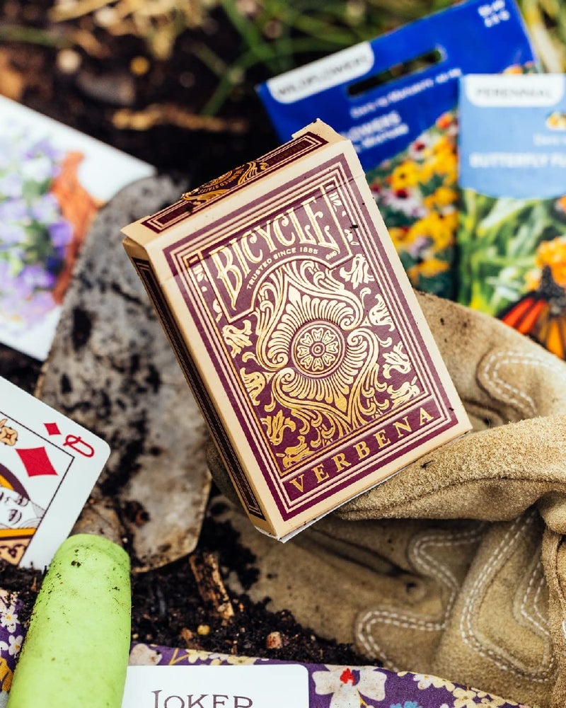 Bicycle Verbena Floral Premium Playing Cards, Gold Foil, 1 Deck - Image 4