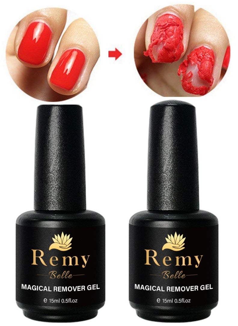 Remy Belle Magical Remover Gel Polish No Need for Foil Soaking or Wrapping (2 Pack)  - Image 1