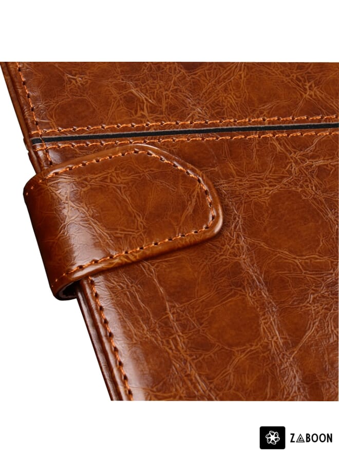 Zaboon Protective Case For Sharp Aquos sense7 Plus Geometric Stitching Horizontal Flip Leather - Image 4