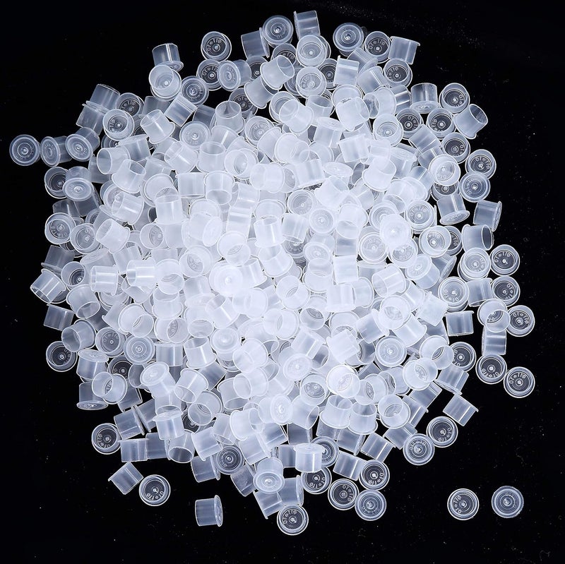 new star tattoo Ink Caps Small500pcs Plastic Disposable Microblading Makeup Ink Cups with BasePigment Ink Caps Sizes 11mm 500S