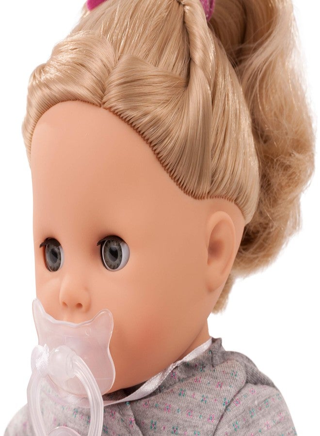 Götz Gotz Cosy Aquini 13" Soft Cloth Bath Baby Doll with Blond Hair and Blue Sleeping Eyes - Image 3